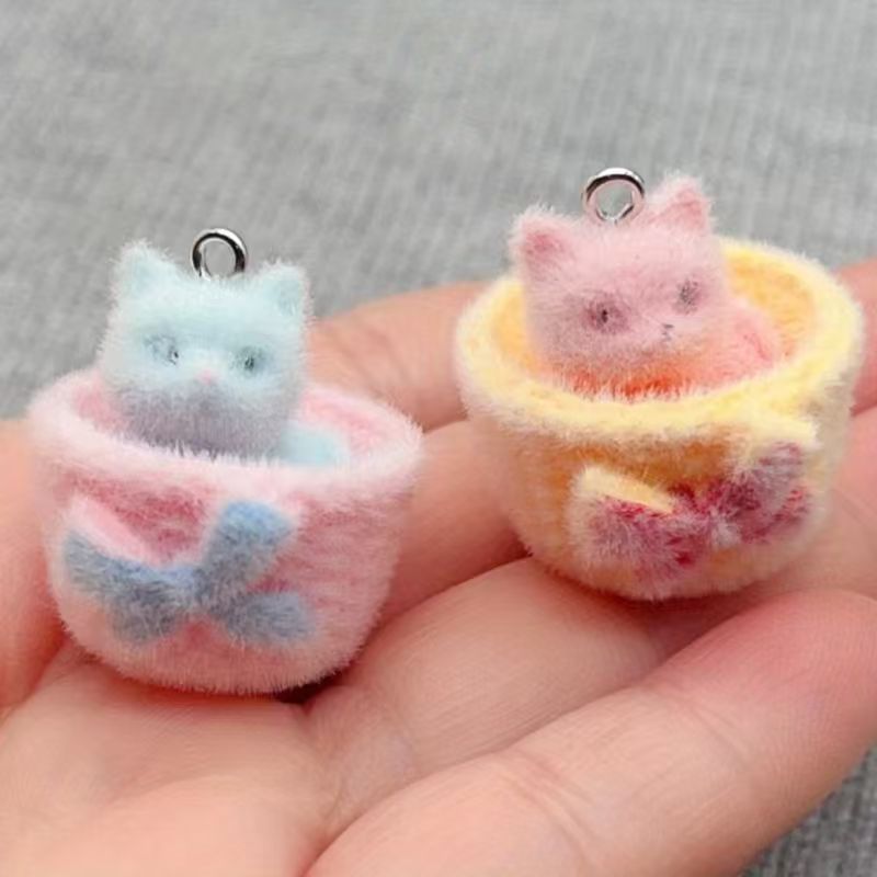 Resin Art Supplies Near Me - จี้แมวเรซิน 3D แบบนุ่ม 4 ชิ้น สำหรับทำเครื่องประดับ