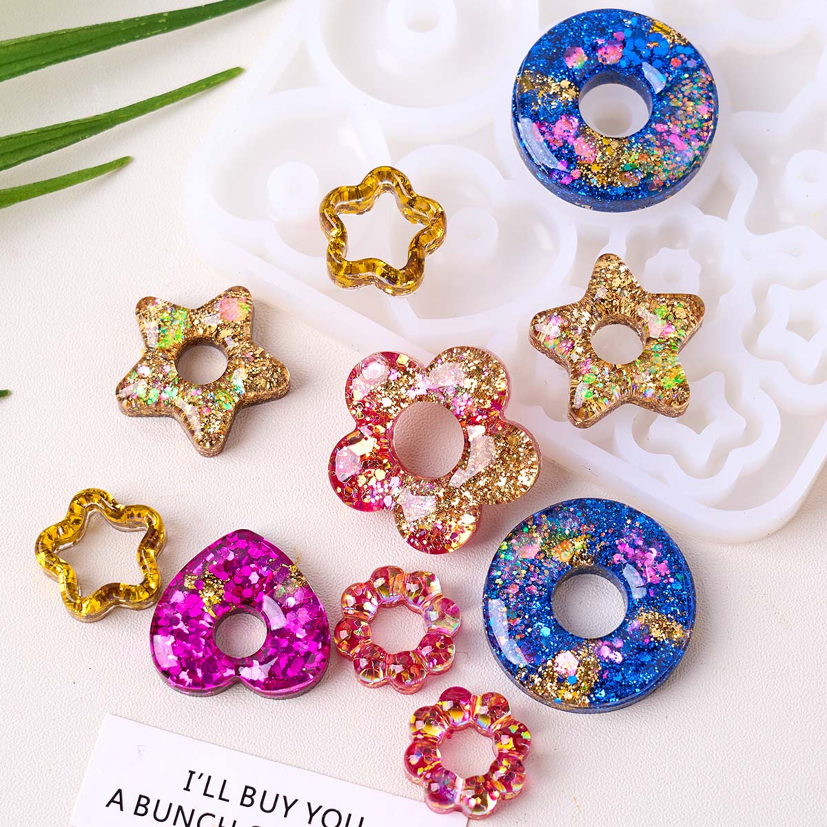 Resin Art Heart - Multifuntional เครื่องประดับแม่พิมพ์ซิลิโคน DIY Handmade Heart Star