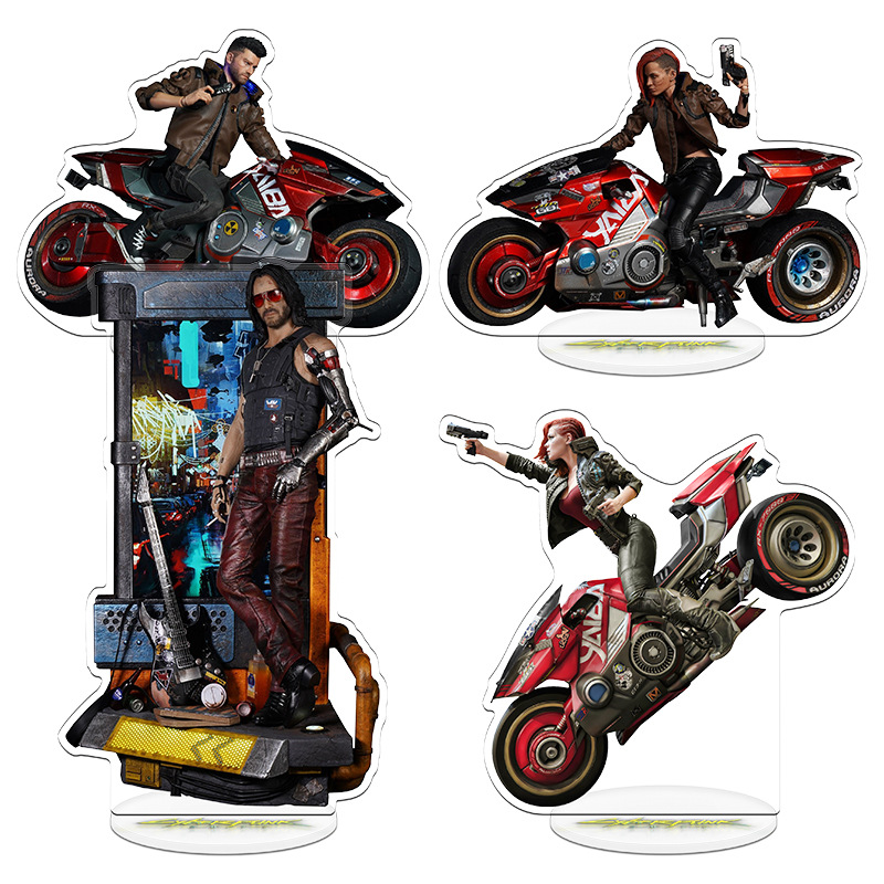 Resin Art Toys - ของตกแต่งโต๊ะทำงานรูปโมเดล Cyberpunk 2077 V ของสะสมเกม ของขวัญสำหรับเพื่อนผู้หญิง