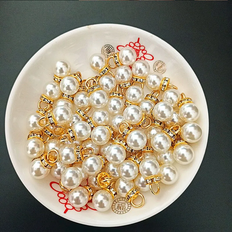 Resin Art Anniversary Gift - 30 ชิ้นรอบเพิร์ลเพชรจี้ทองเงิน DIY เจ้าหญิงงานแต่งงานของขวัญขนาดใหญ่ออกแบบ Art Decor
