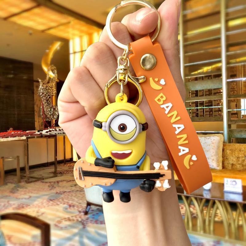 Resin Art Toys - มินเนี่ยนจากเรื่องดิสเพคเบิล มี บ็อบ สจ๊วต ตุ๊กตาการ์ตูนอนิเมชั่น พวงกุญแจ