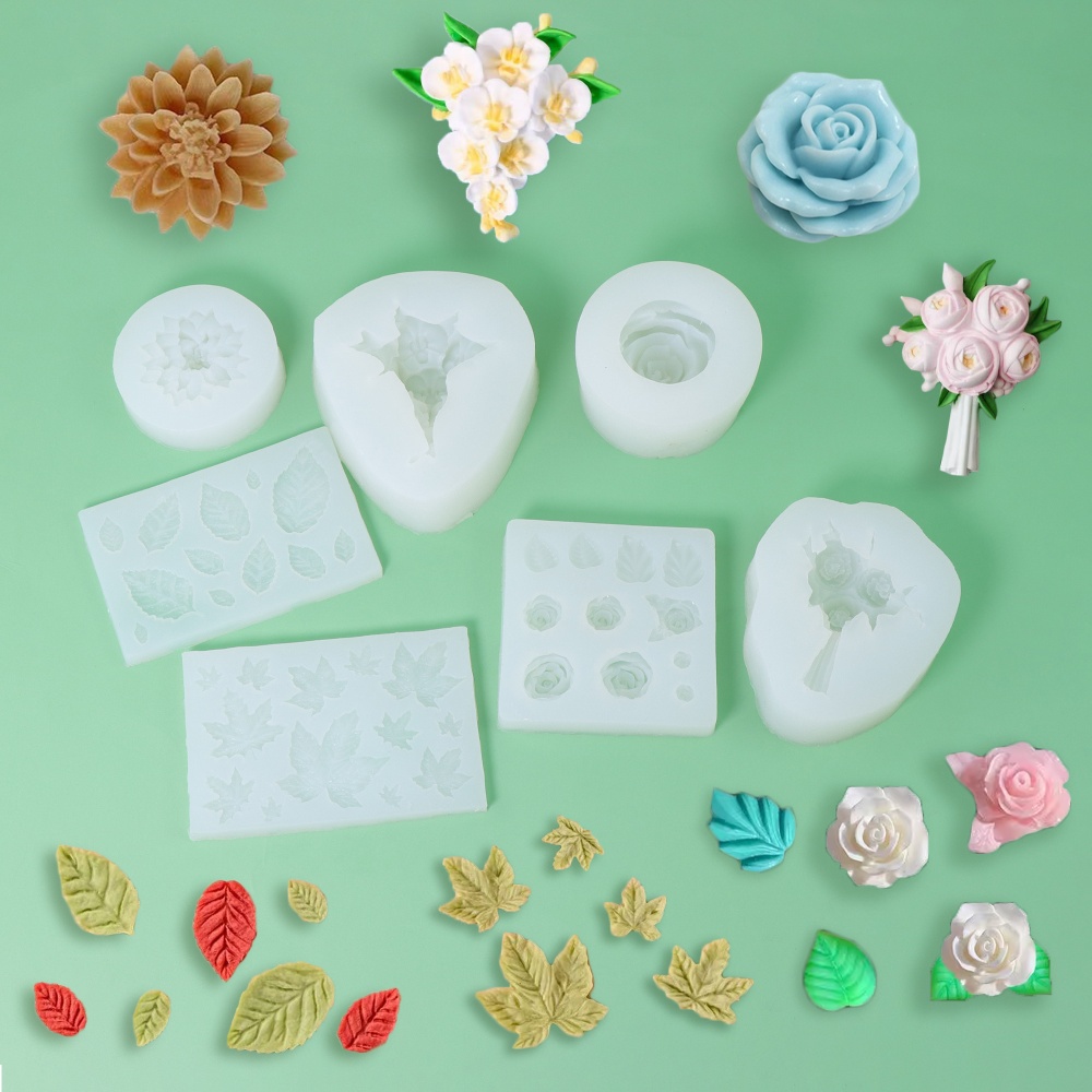 Resin Art Rose Petals - แม่พิมพ์สบู่ซิลิโคนรูปกลีบกุหลาบ แม่พิมพ์สบู่เรซิ่นรูปดอกไม้สวยงาม แม่พิมพ์ปูนปลาสเตอร์รูปดอกไม้ดอกรักเรียน สำหรับทำสบู่ DIY ตกแต่งบ้านและงานศิลปะ