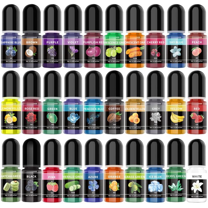 Resin Art Bottle - 5 ml/ขวดอีพ็อกซี่เรซิ่นPigment Liquid Colorant Dye Universalอีพ็อกซี่เรซิ่นPigmentสําหรับUV