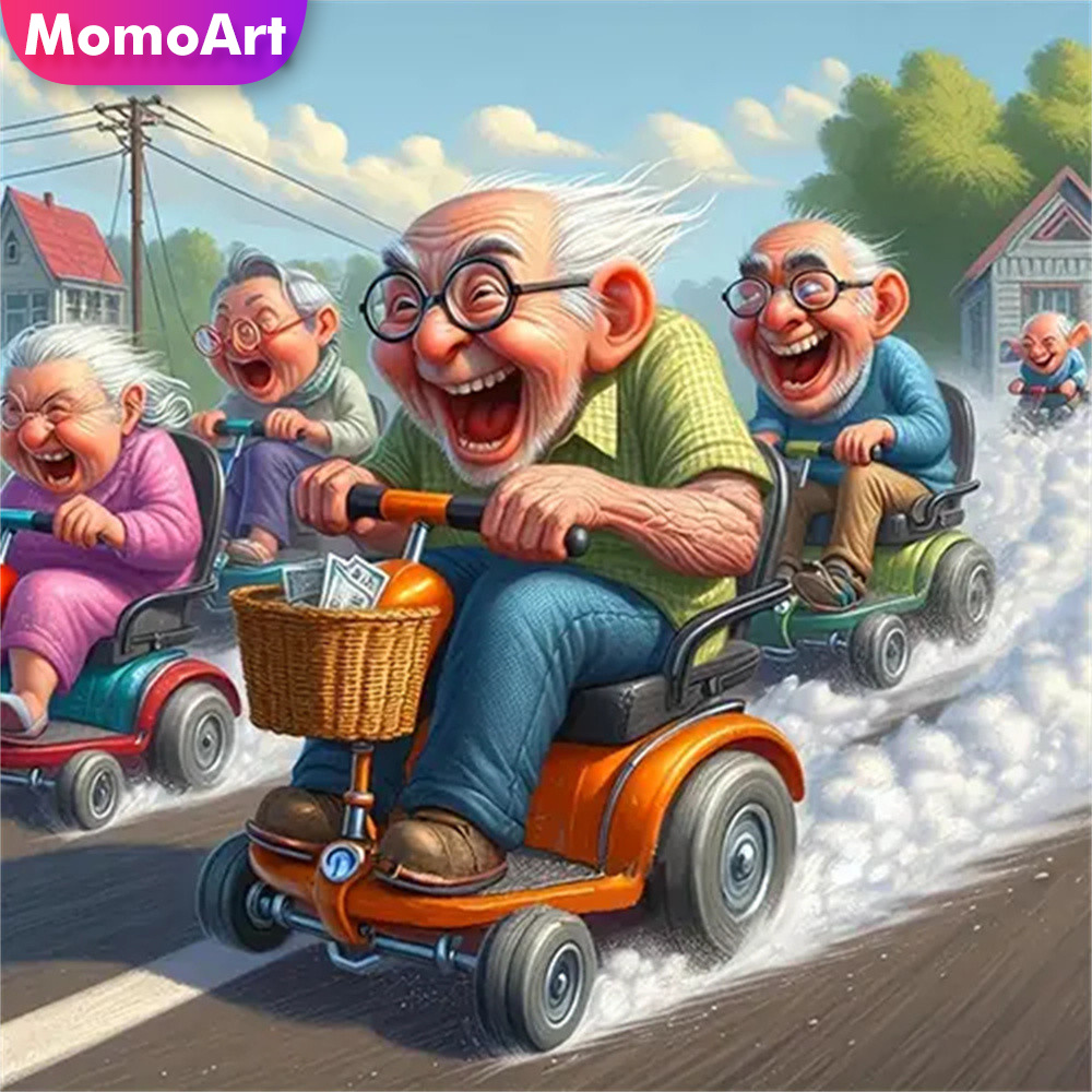 Resin Art On Wall - Momoart 5D DIY เพชรโมเสค Old Man