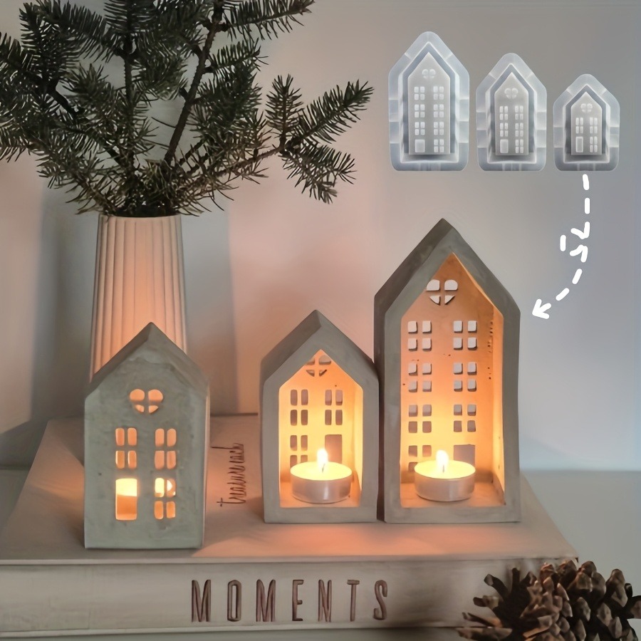 Resin Art Heart - แม่พิมพ์เรซิ่น DIY รูปหัวใจแบบโปร่ง ขนาดใหญ่ ขนาดกลาง แม่พิมพ์เชิงเทียนตกแต่งบ้าน