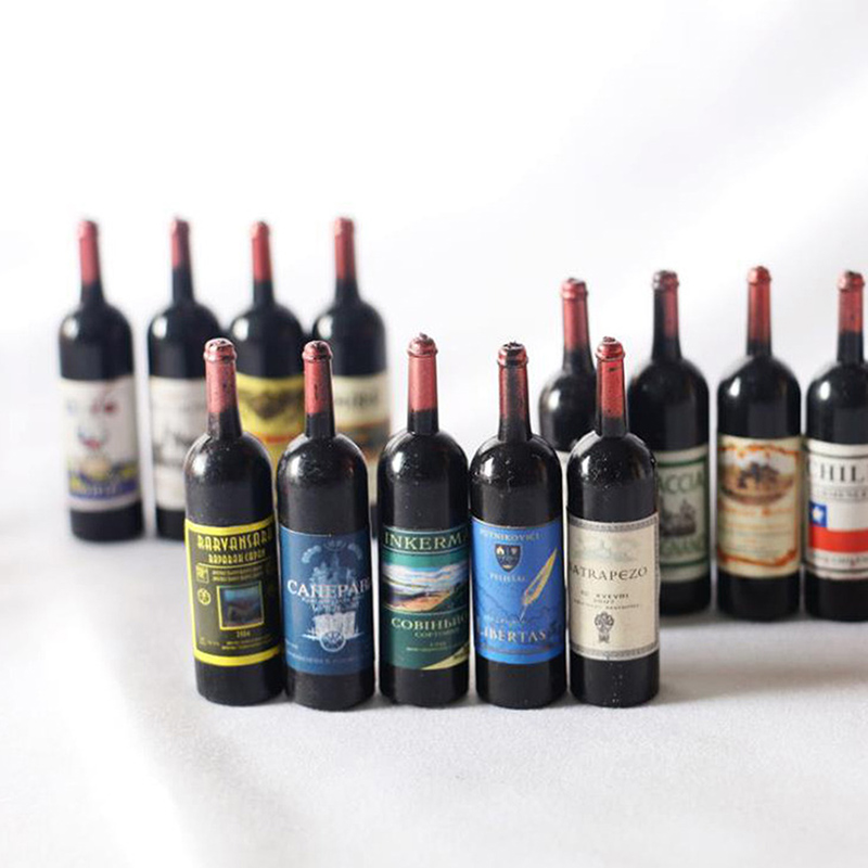 5 ชิ้น 1/12 ตุ๊กตาจิ๋วขวดไวน์จ - Resin Art Bottle บทวิจารณ์และราคา
