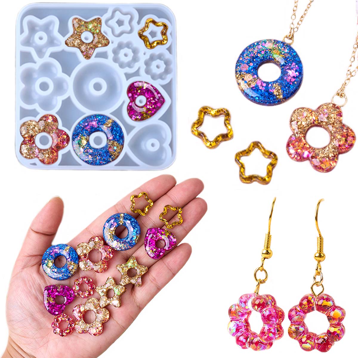 Multifuntional เครื่องประดับแม - Resin Art Heart บทวิจารณ์และราคา