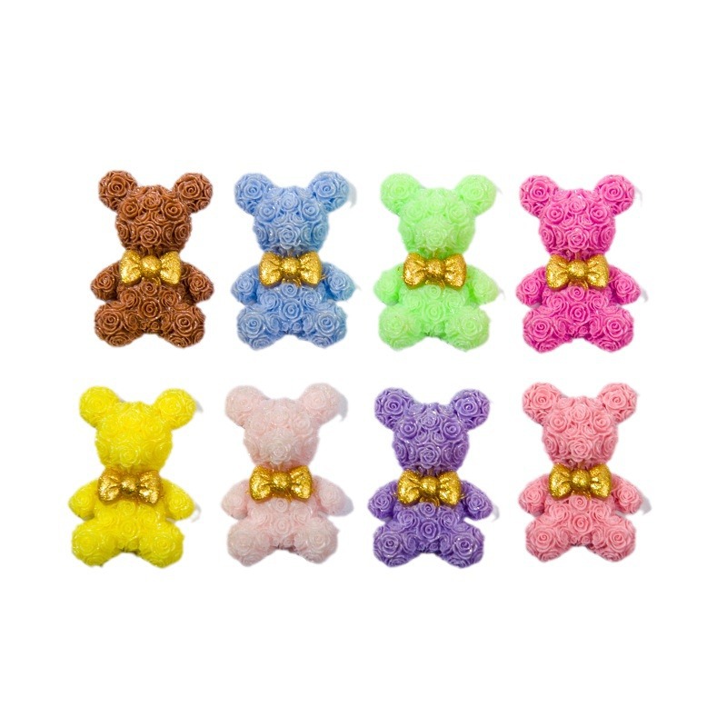 10PCS Rose Blossom Bear เรซิ่น - Resin Art Rose Petals บทวิจารณ์และราคา