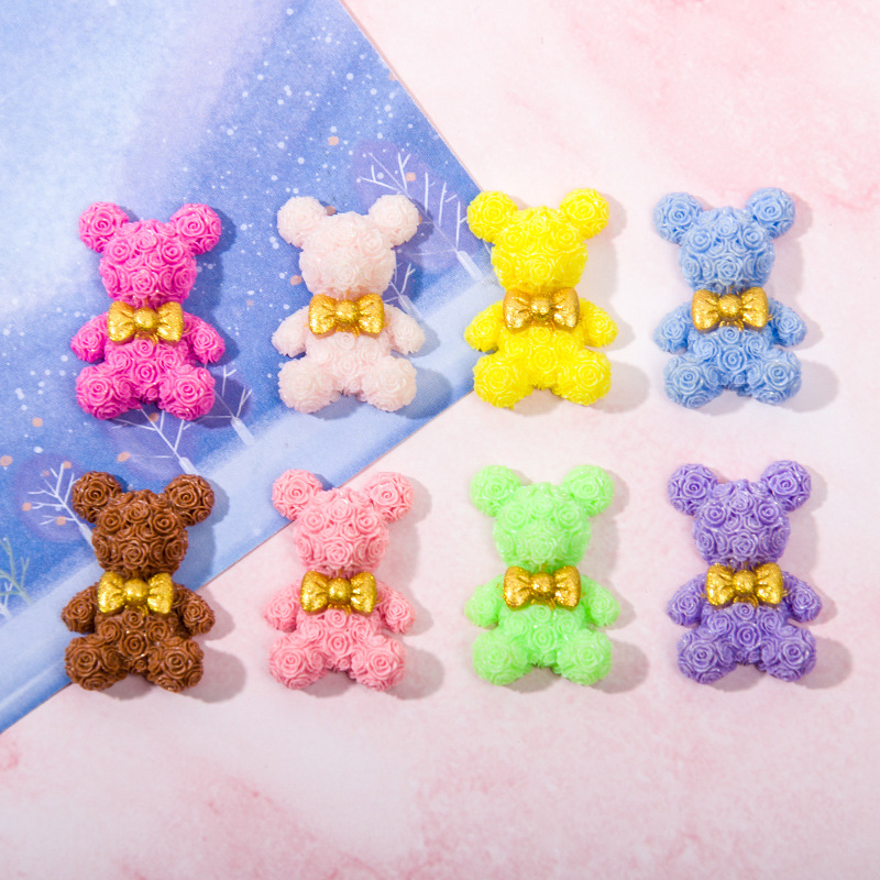 10PCS Rose Blossom Bear เรซิ่น - Resin Art Rose Petals บทวิจารณ์และราคา