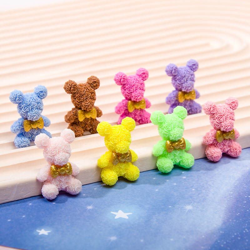 10PCS Rose Blossom Bear เรซิ่น - Resin Art Rose Petals บทวิจารณ์และราคา