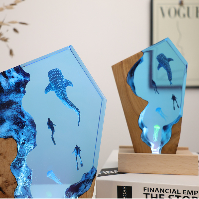 ของตกแต่งเรซิ่นรูปน้ำพุร้อน วา - Resin Art Anniversary Gift บทวิจารณ์และราคา