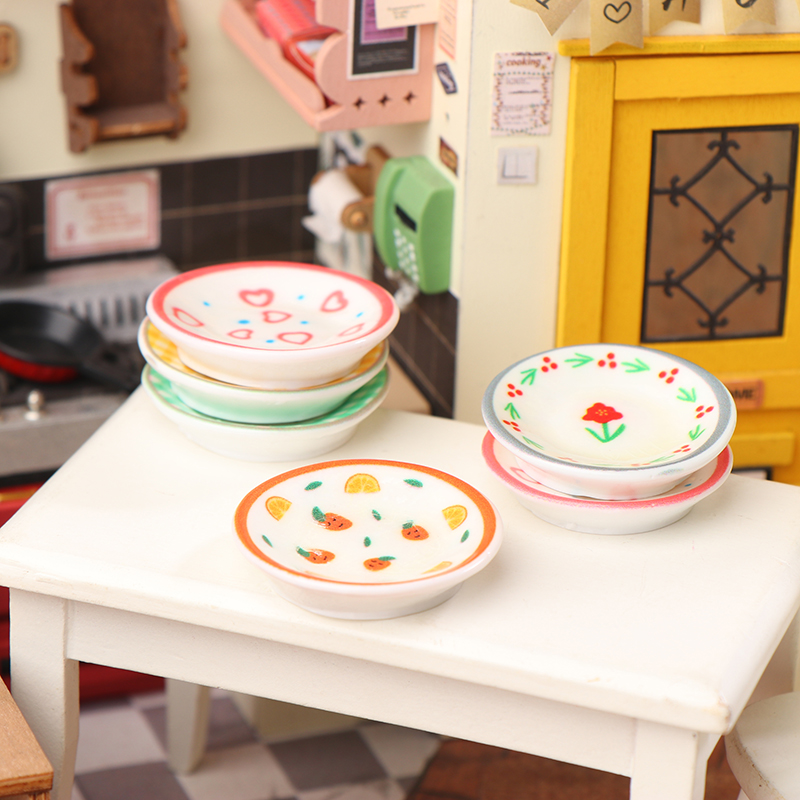 จานจิ๋วสำหรับบ้านตุ๊กตา 5 ชิ้น - Resin Art Toys บทวิจารณ์และราคา