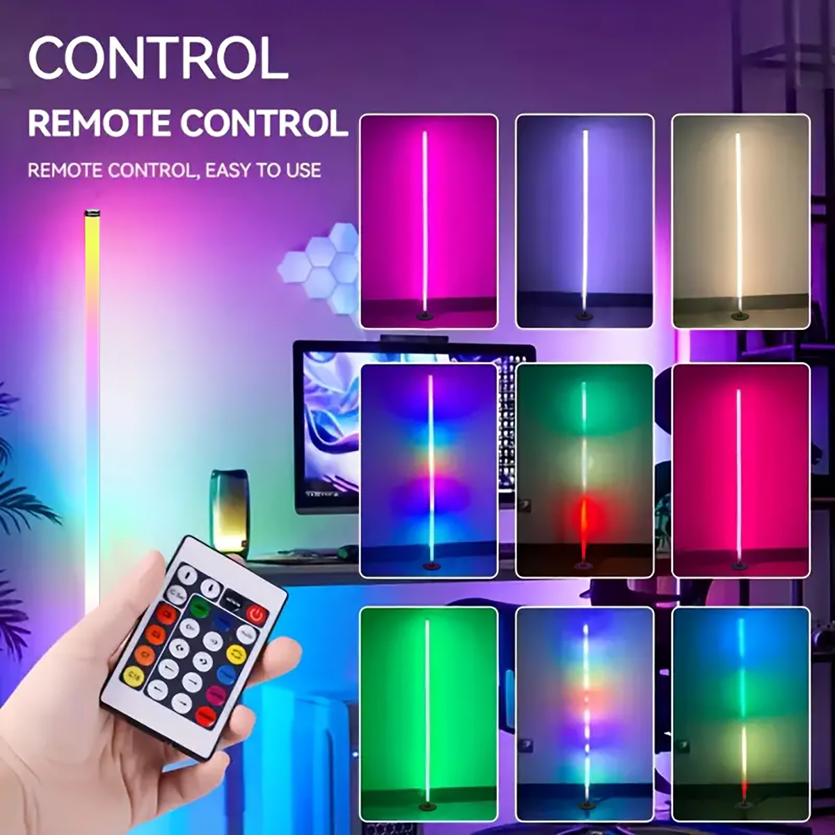 โคมไฟตั้งพื้นสีสันสดใสแบบ RGB  - Resin Art Floor บทวิจารณ์และราคา