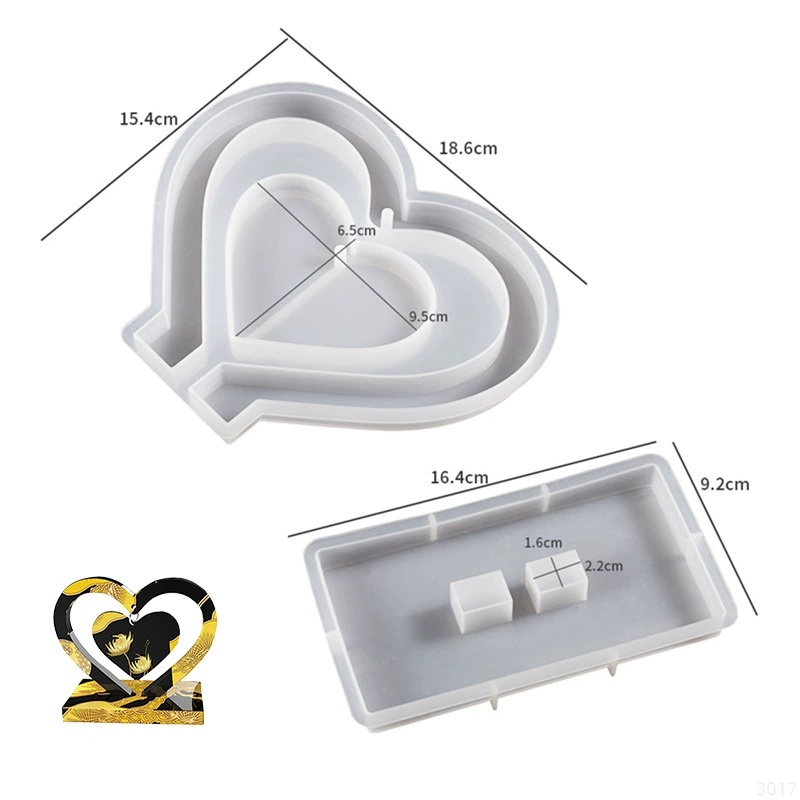 แม่พิมพ์ซิลิโคนอีพ็อกซี่เรซิ่น - Resin Art Heart บทวิจารณ์และราคา