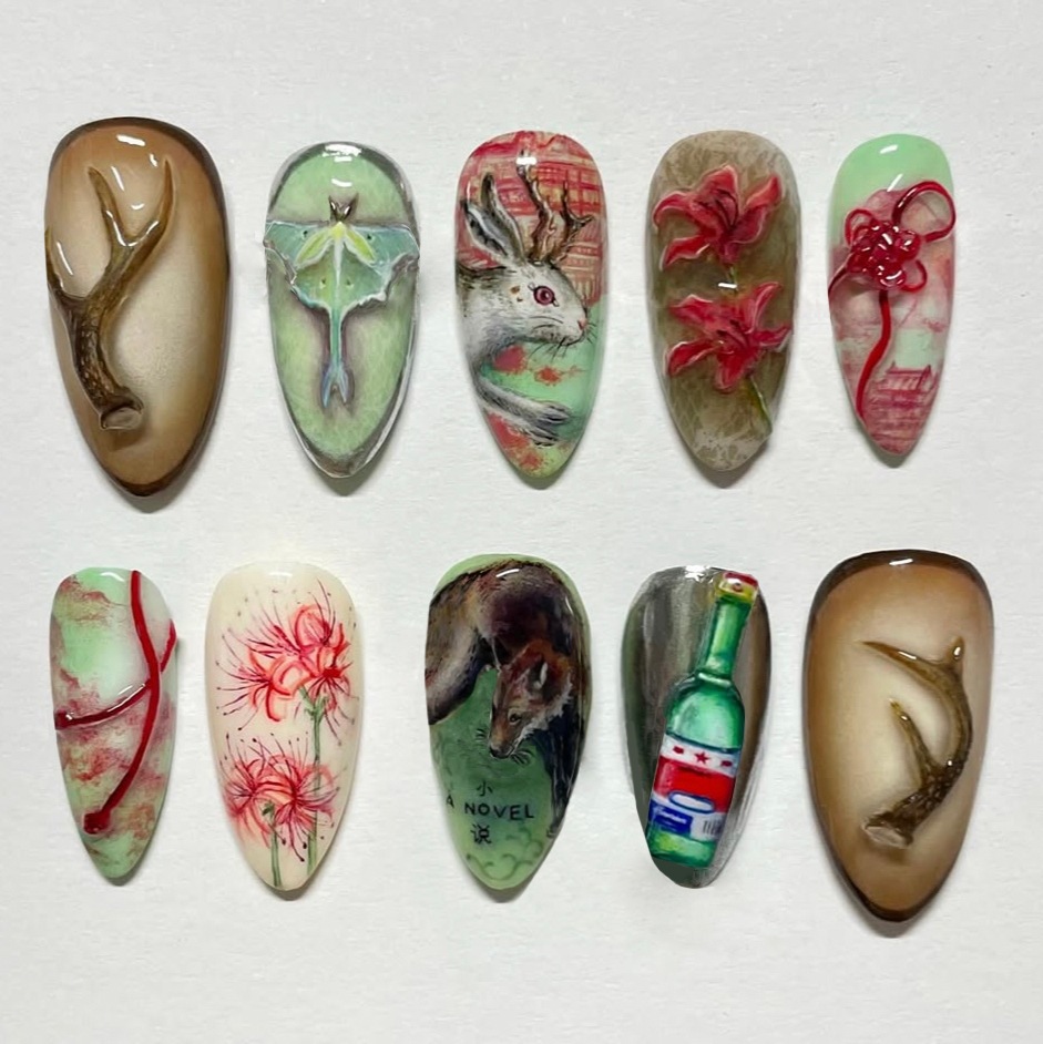24 ชิ้น Vintage สไตล์เล็บปลอมน - Resin Art Ocean บทวิจารณ์และราคา