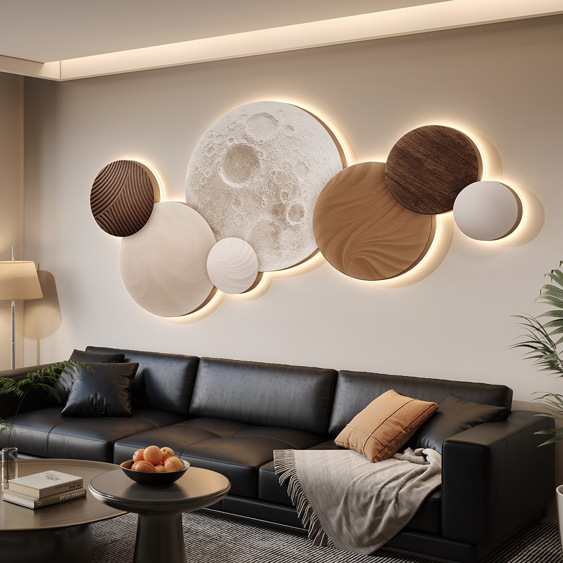 ของตกแต่งห้องนอนลายพระจันทร์ ส - Resin Art On Wood บทวิจารณ์และราคา