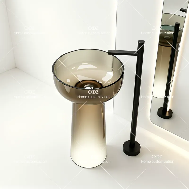 อ่างล้างหน้าแบบตั้งพื้นถึงเพดา - Resin Art Floor บทวิจารณ์และราคา