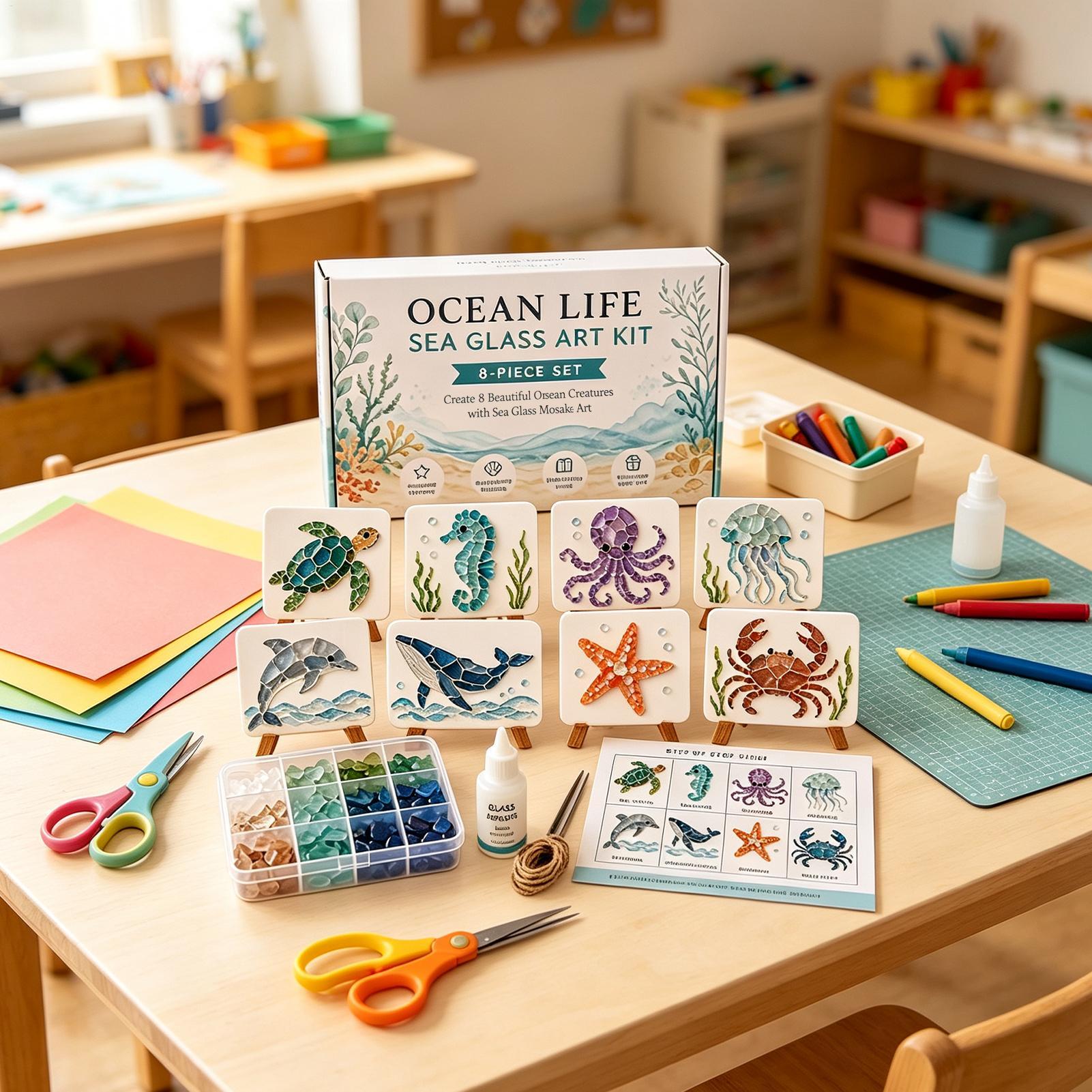 ชุดศิลปะโมเสกแก้วทะเล DIY แบบย - Resin Art Ocean บทวิจารณ์และราคา