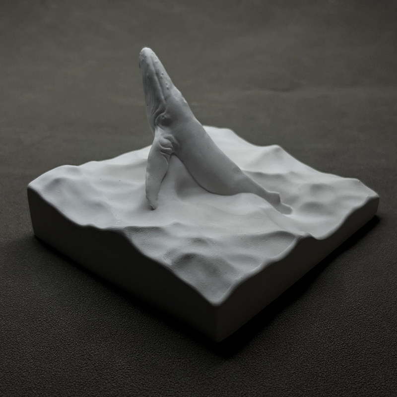 รูปปั้นวาฬหลังโค้ง งานปั้นจากป - Resin Art Ocean บทวิจารณ์และราคา