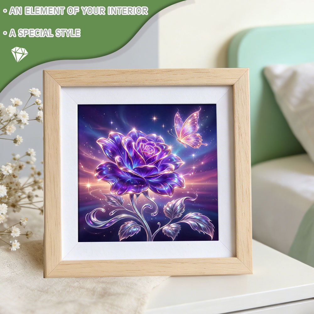 ภาพวาดเพชรทรงกลมเต็มรูปแบบ Hua - Resin Art Rose บทวิจารณ์และราคา
