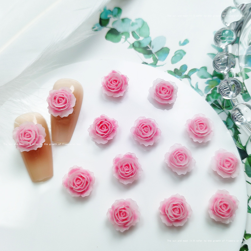 10ชิ้นเครื่องประดับเล็บทำจากเร - Resin Art Rose Petals บทวิจารณ์และราคา