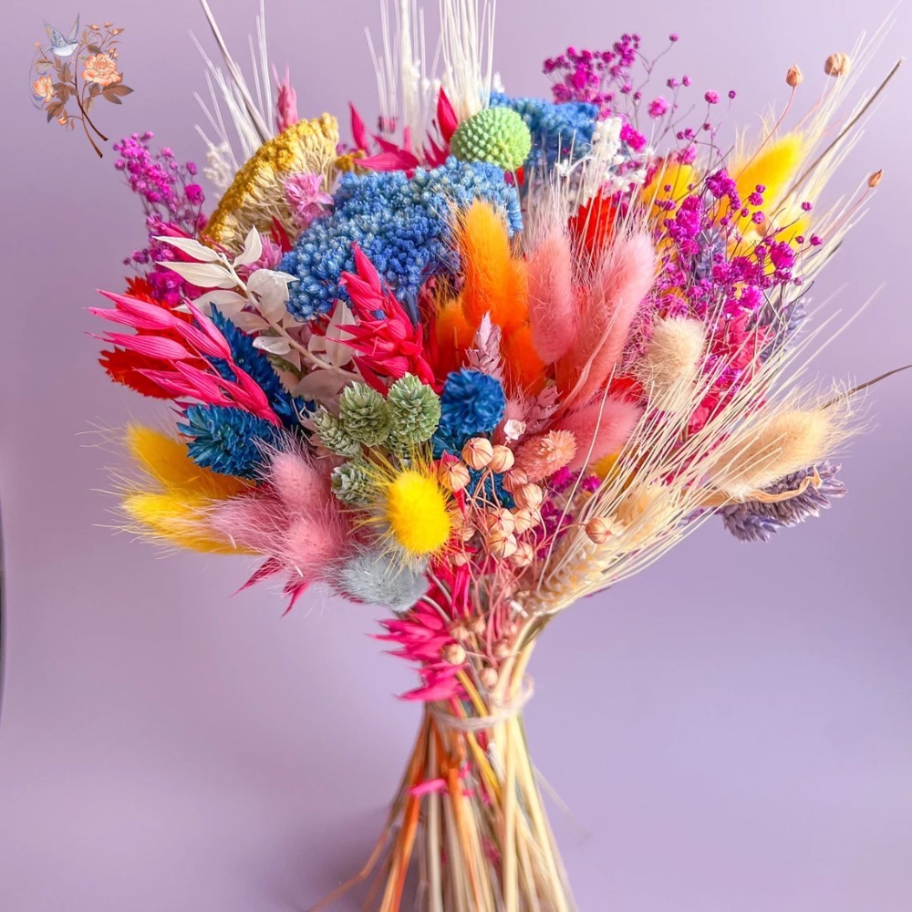 ช่อดอกไม้แห้งหลากสีสันสำหรับเจ - Dried Flower Pressed บทวิจารณ์และราคา