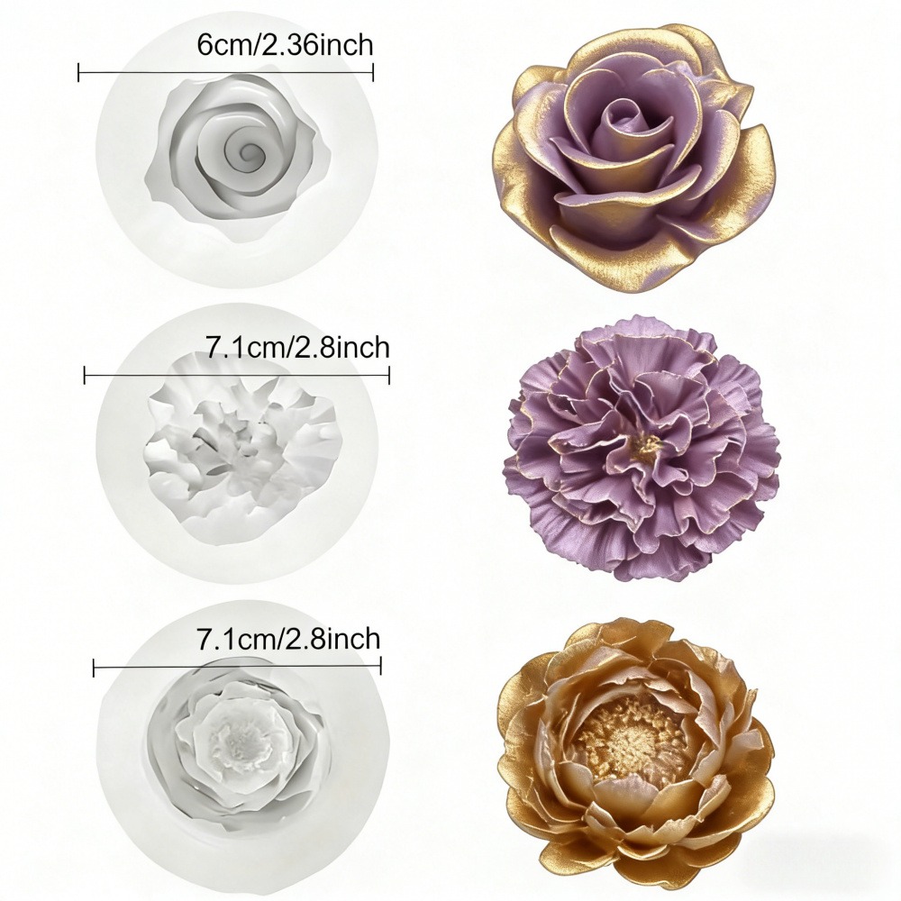 แม่พิมพ์ซิลิโคน 3 ชิ้นสำหรับดอ - Resin Art Rose Petals บทวิจารณ์และราคา