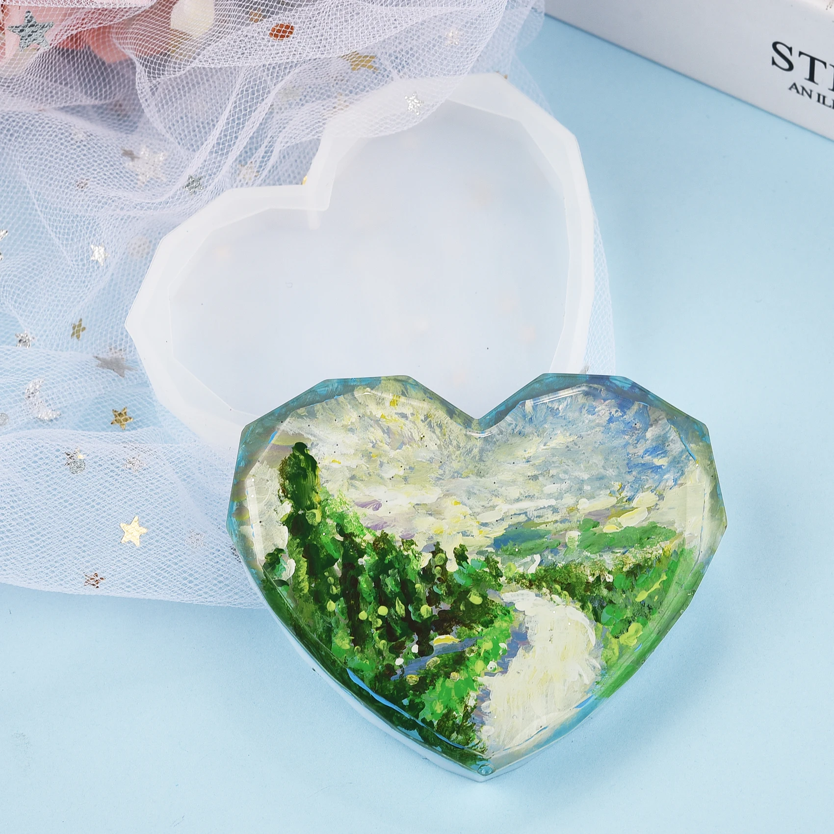 แม่พิมพ์เรซิ่นซิลิโคน สำหรับทำ - Resin Art Heart บทวิจารณ์และราคา