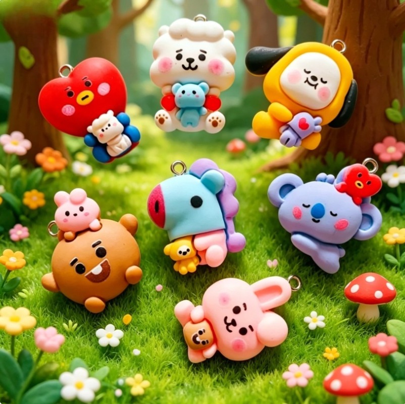ชุด 7 ชิ้น BT21 ชาร์มการ์ตูนเร - Resin Art Supplies Near Me บทวิจารณ์และราคา
