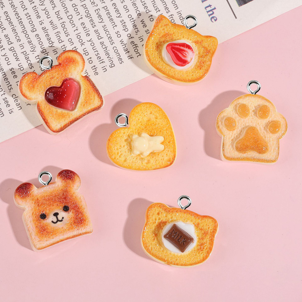 ชาร์มเรซิ่นรูปขนมปังปิ้งรูปหัว - Resin Art Heart บทวิจารณ์และราคา