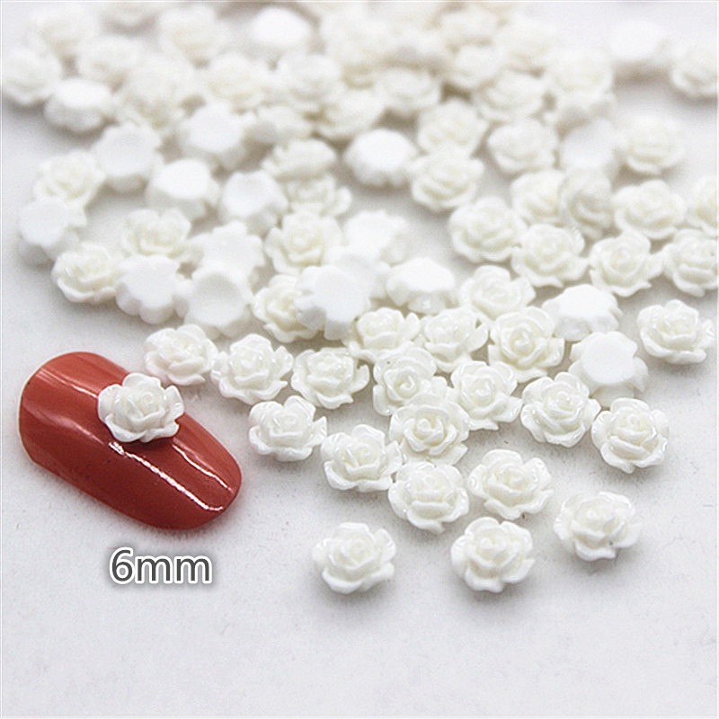 100pcs 6mm เรซิ่น MINI Rose ดอ - Resin Art Rose บทวิจารณ์และราคา