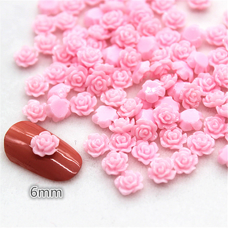 100pcs 6mm เรซิ่น MINI Rose ดอ - Resin Art Rose บทวิจารณ์และราคา
