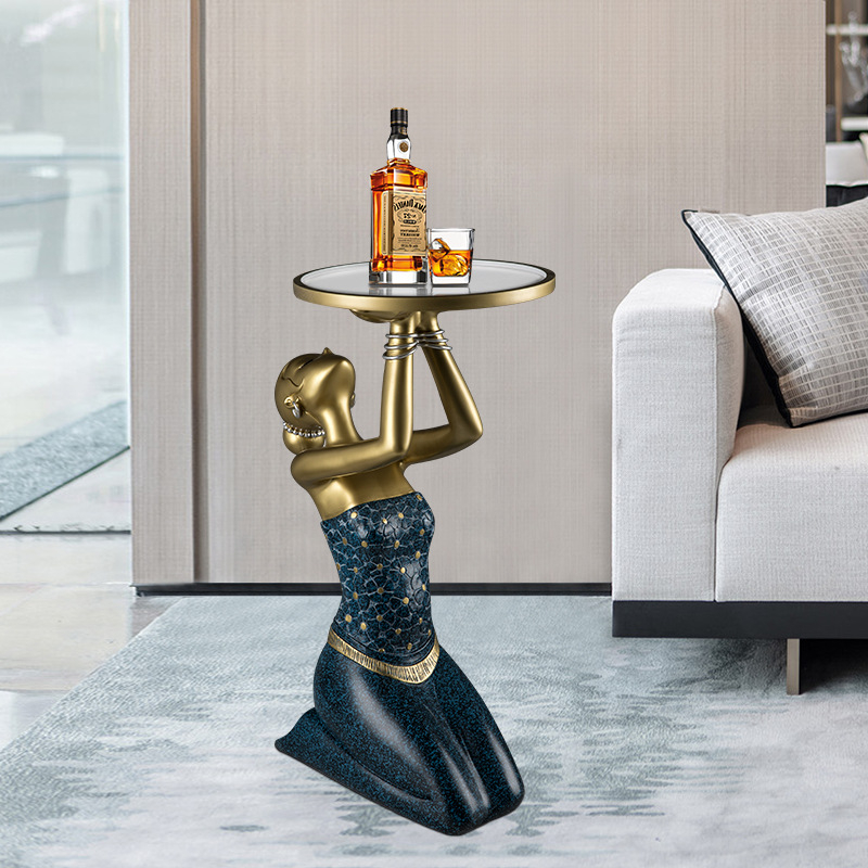 ถาดเก็บของรูปปั้นเด็กหญิงคุกเข - Resin Art Floor บทวิจารณ์และราคา