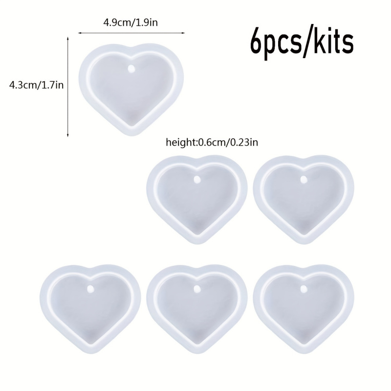 ชุดแม่พิมพ์เรซิ่นรูปหัวใจ 6 ชิ - Resin Art Heart บทวิจารณ์และราคา