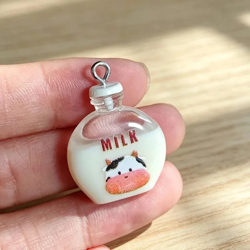 จี้เรซิ่นรูปขวดนมวัวน้อยน่ารัก - Resin Art Bottle บทวิจารณ์และราคา