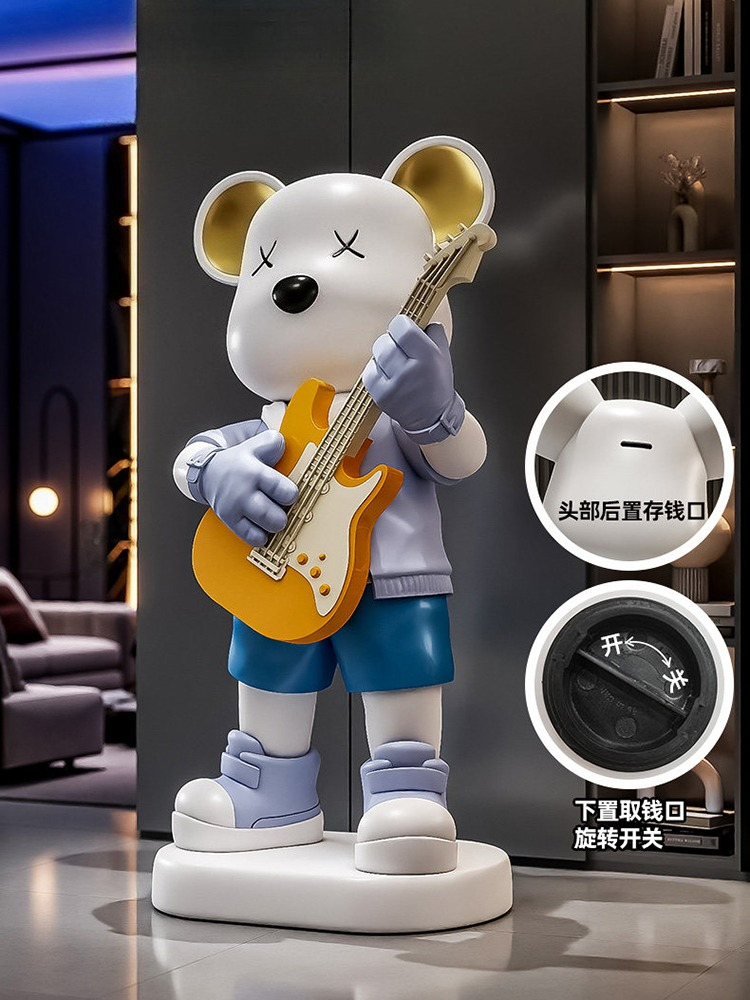 ตุ๊กตาหมีกีตาร์ กระปุกออมสิน ข - Resin Art Floor บทวิจารณ์และราคา