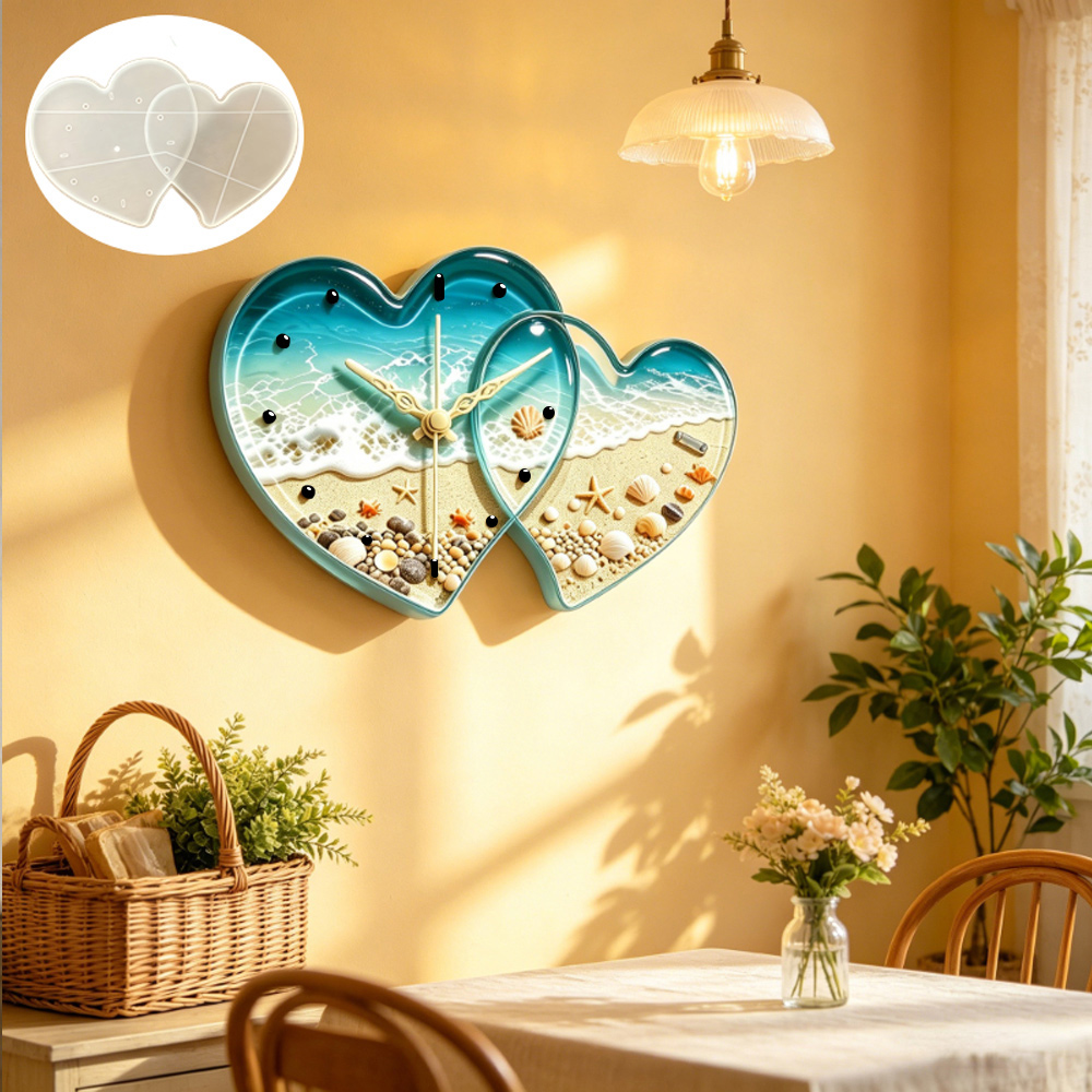 แม่พิมพ์เรซิ่นรูปหัวใจนาฬิกา แ - Resin Art Heart บทวิจารณ์และราคา