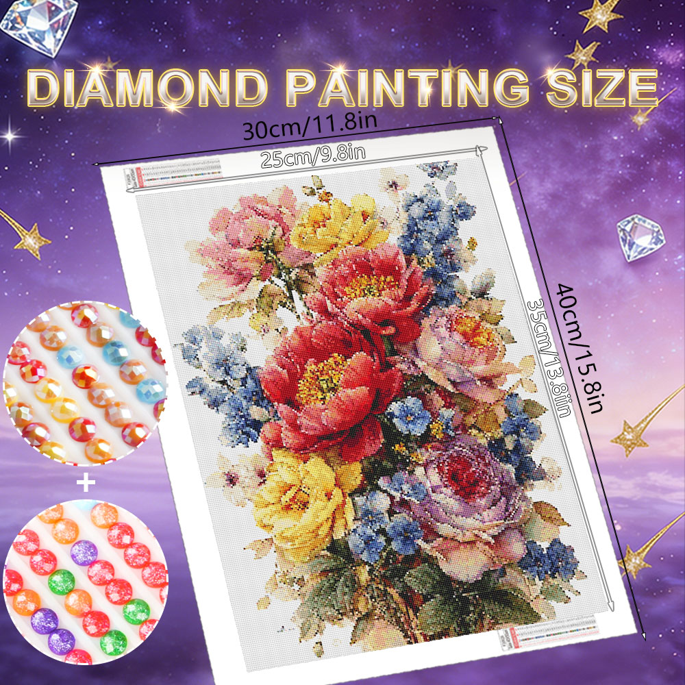 ชุดเพชรปักภาพ HUACAN ลายดอกกุห - Resin Art Rose บทวิจารณ์และราคา