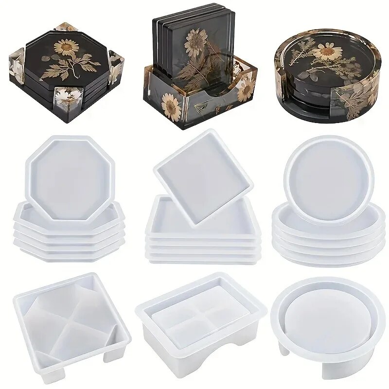 Coaster เรซินแม่พิมพ์ชุดรวม 1  - Resin Art Case บทวิจารณ์และราคา