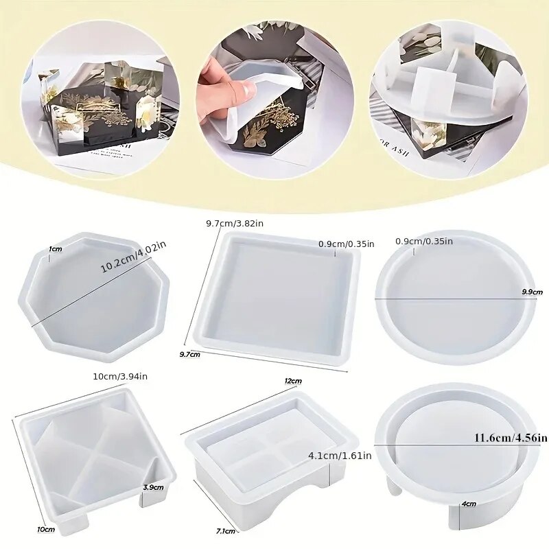 Coaster เรซินแม่พิมพ์ชุดรวม 1  - Resin Art Case บทวิจารณ์และราคา