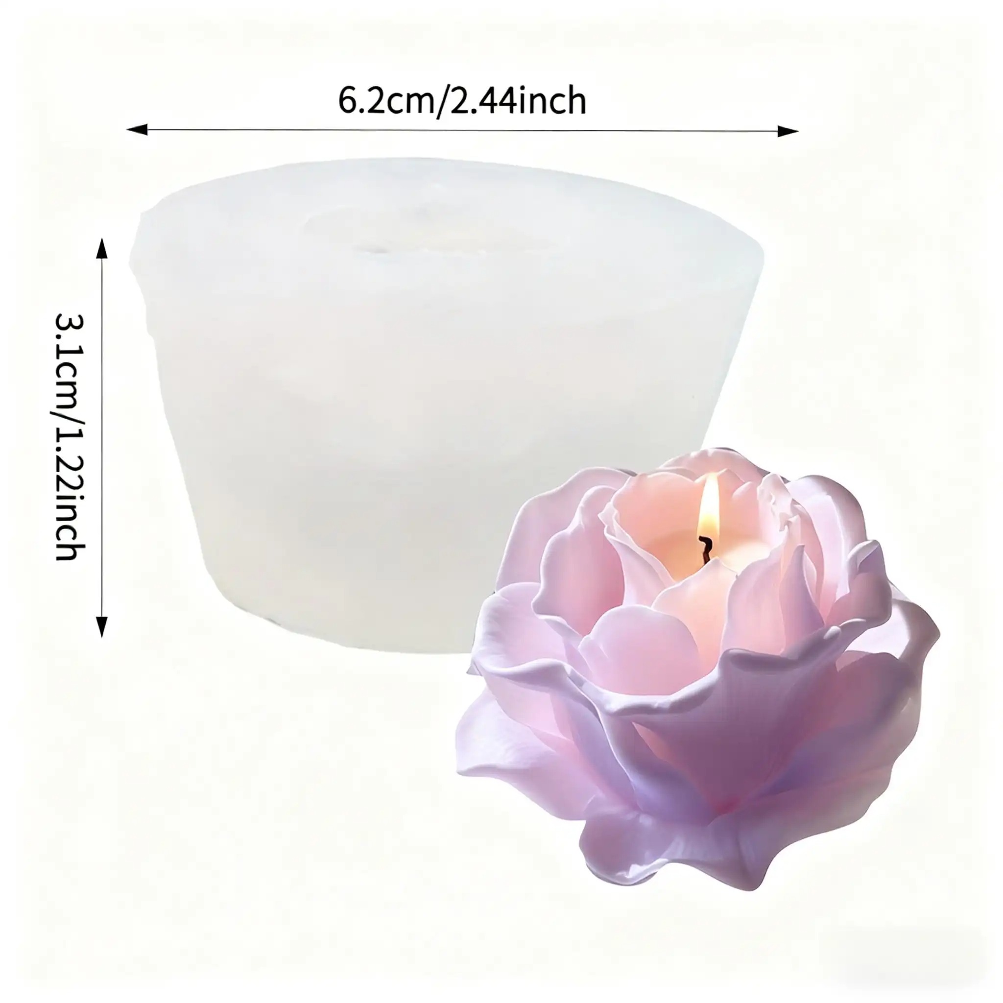 แม่พิมพ์ซิลิโคนรูปดอกกุหลาบ 3  - Resin Art Rose Petals บทวิจารณ์และราคา