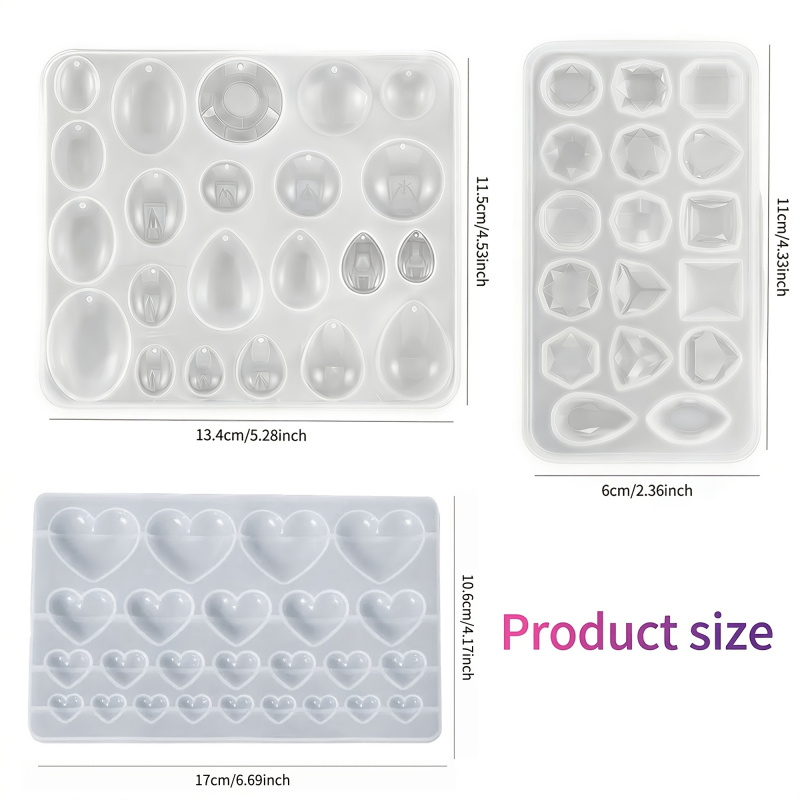 แม่พิมพ์ซิลิโคนสำหรับทำอัญมณี  - Resin Art Heart บทวิจารณ์และราคา